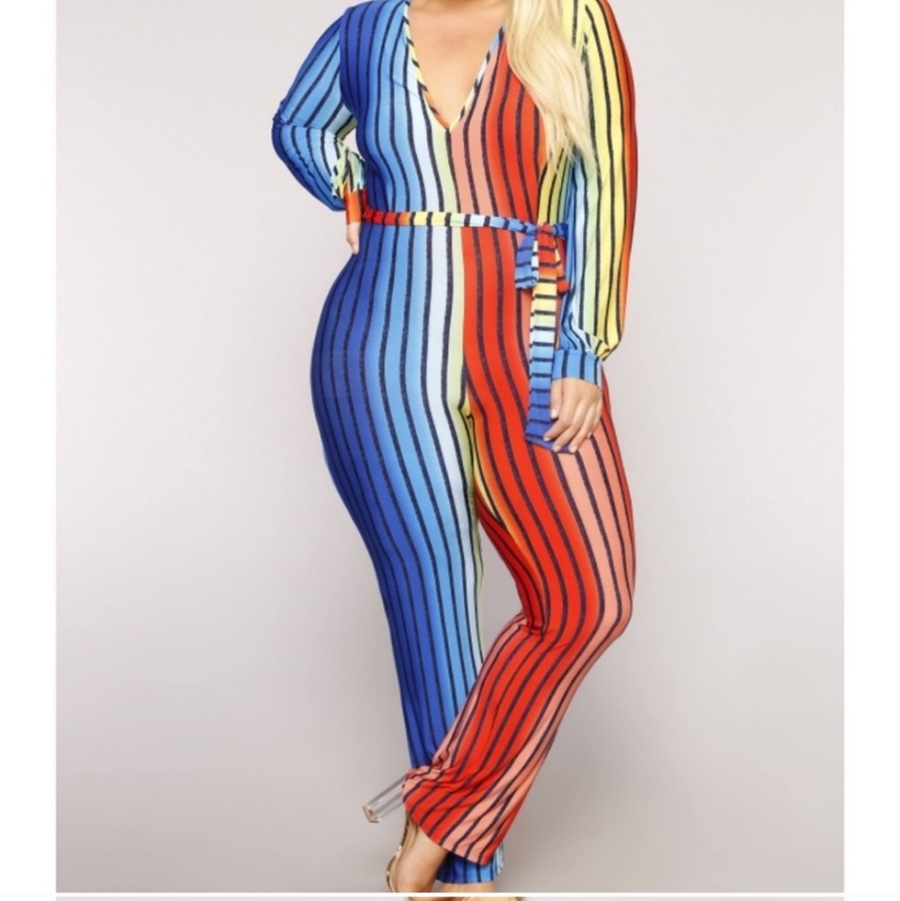 Fashion Nova Sound in Color Jumpsuit